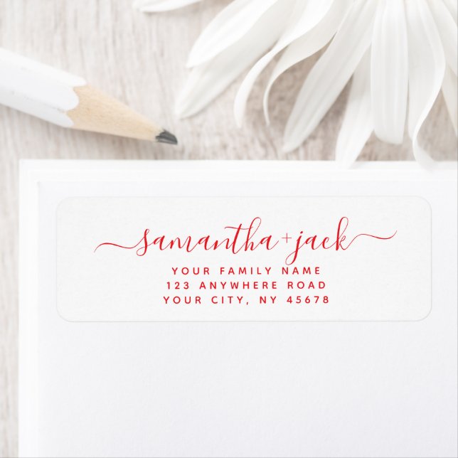 Custom Handwritten Stylish Elegant Return Address (En situation)