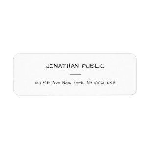 Custom Handwritten Template Modern Return Address