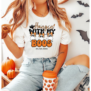 Custom “Hangin’ With My Boos” Cute Halloween Mom T-Shirt