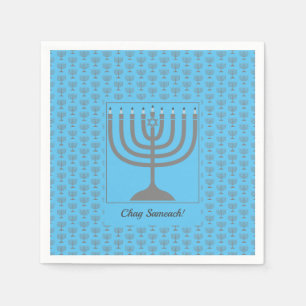 Custom Hanukkah   MENORAH Paper Napkin