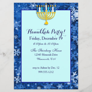 Custom Hanukkah Party Invitations