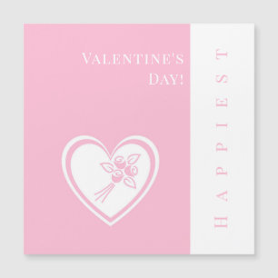 Custom Happiest Valentine's Day Magnetic Card