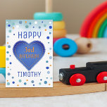 Custom Happy 3rd Birthday Kid's Card<br><div class="desc">Third birthday card</div>