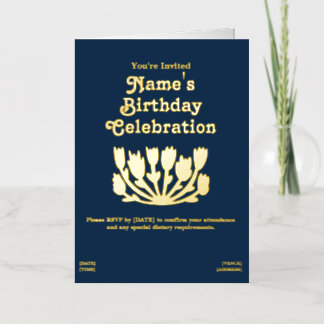 Custom Happy Birthday Foil Greeting Card