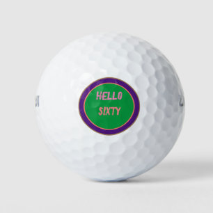 Custom happy birthday gifts  60th valence time day golf balls