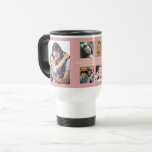 Custom Happy Birthday Grandma 6 Photo Collage Pink Travel Mug<br><div class="desc">Unique photo collage travel mug  in pink personalized with 6 grandchildren pictures for grandma's birthday. Makes a special keepsake mug for grandmother.</div>