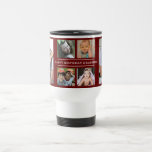 Custom Happy Birthday Grandma 6 Photo Maroon Travel Mug<br><div class="desc">Design your own travel mugs in maroon personalized with 6 grandchildren pictures for grandma's birthday. Makes a special keepsake mug for grandmother.</div>