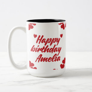 Custom Happy Birthday Mug   Personalized Name Mug 