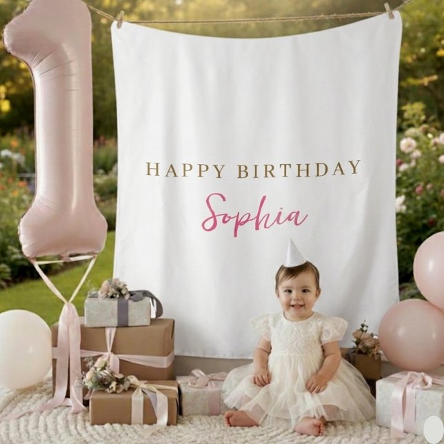 Custom Happy Birthday Name Backdrop Decoration Tapestry (Creator Uploaded)