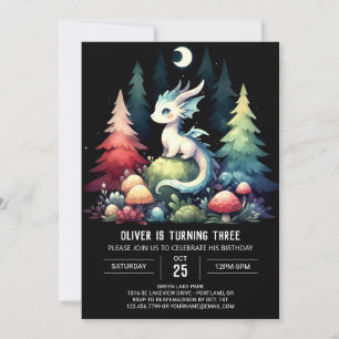 Custom Happy Dragon Birthday Invitation