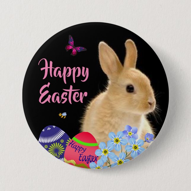 Custom Happy Easter Button (Front)