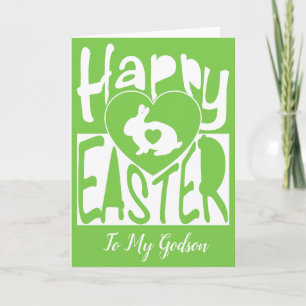 Custom Happy Easter to my Godson blank Holiday Card