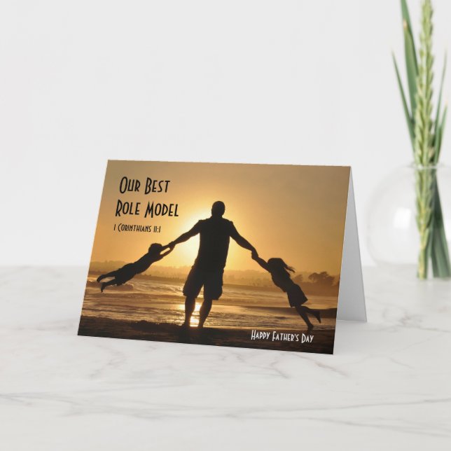 Custom HAPPY FATHER'S DAY Best Role Model Card (Front)