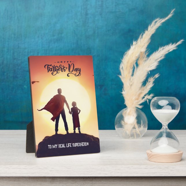 Custom Happy Father's Day Superhero Card Plaque (Creator Uploaded)