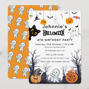 Custom Happy Halloween Birthday  Invitation