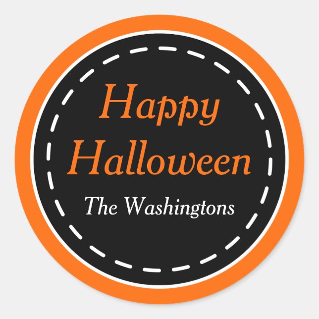 Custom Happy Halloween Stickers (Front)
