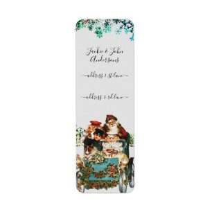 Custom Happy Holidays Chic Rustic Vintage Ephemera