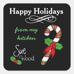 Custom Happy Holidays from my Kitchen Stickers