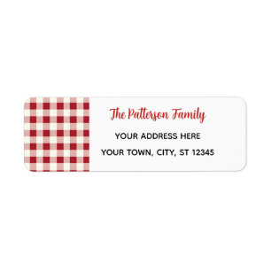 Custom Happy Holidays Fun Classic Plaid Red