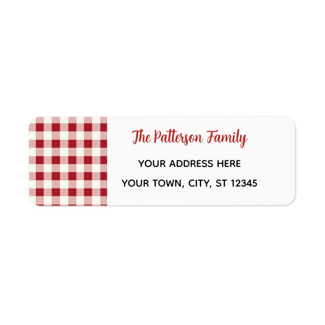 Custom Happy Holidays Fun Classic Plaid Red  (Front)