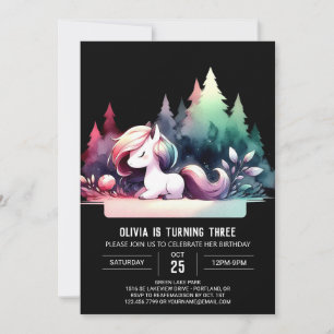 Custom Happy Horse Birthday Invitation