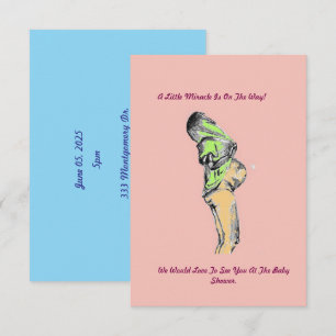 Custom Happy mom baby shower invitations