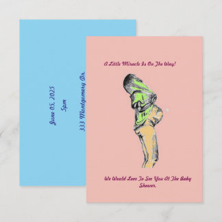 Custom Happy mom baby shower invitations