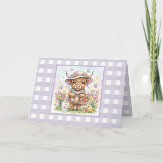 Custom Happy Mother's Day Grandma Highland Cow Card
