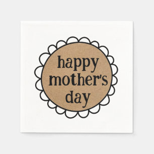 Custom HAPPY MOTHER'S DAY Scalloped Edge Napkin
