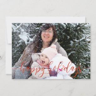 Custom Happy New Year Holiday Photo Greeting Card