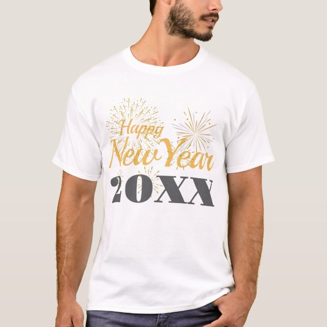 Custom Happy New Year  T-Shirt (Front)