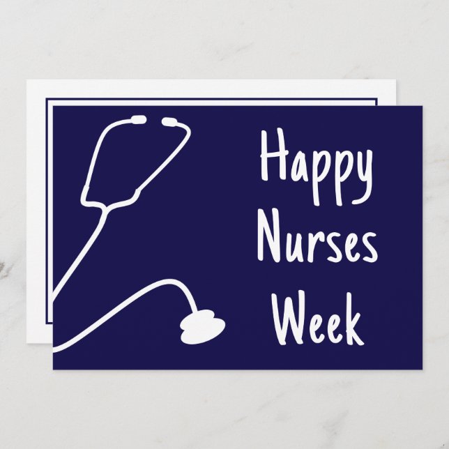 Custom Happy Nurses Week Nurse Appreciation Thank You Card (Front/Back)