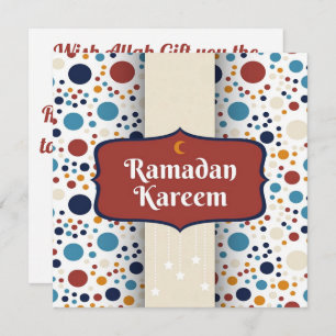 Custom Happy Ramadan Kareem Crescent  Holiday Card