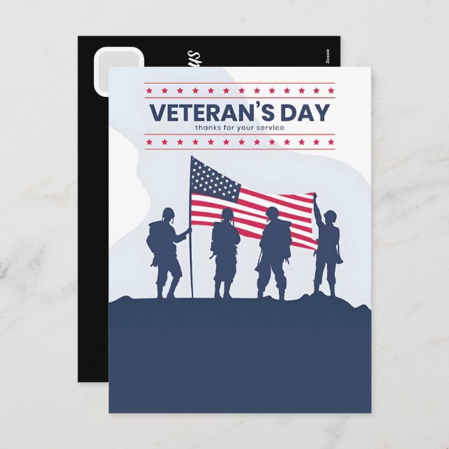Custom Happy Veterans Day! Thank You Cards 2025 (Front/Back)