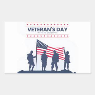 Custom Happy Veterans Day! Thank You Cards 2025 Sticker