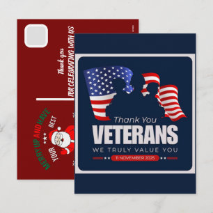 Custom Happy Veterans Day! Thank You Cards Printab