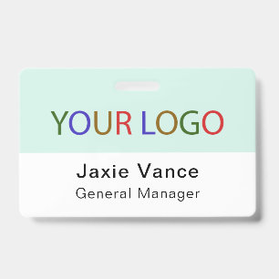 Custom Hard Plastic Name Badge with Metal Clip