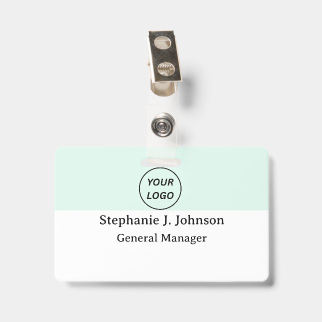 Custom Hard Plastic Name Badge with Metal Clip (Back with Clip)
