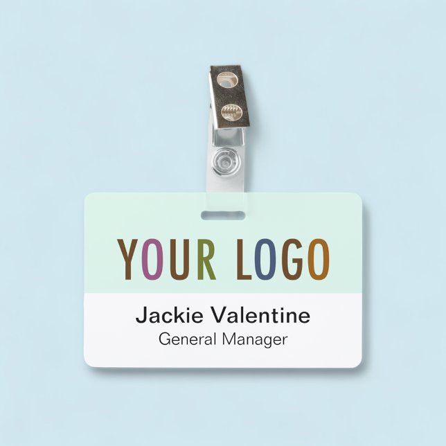 Custom Hard Plastic Name Badge with Metal Clip (MISOOK Employee Badge with Clip)