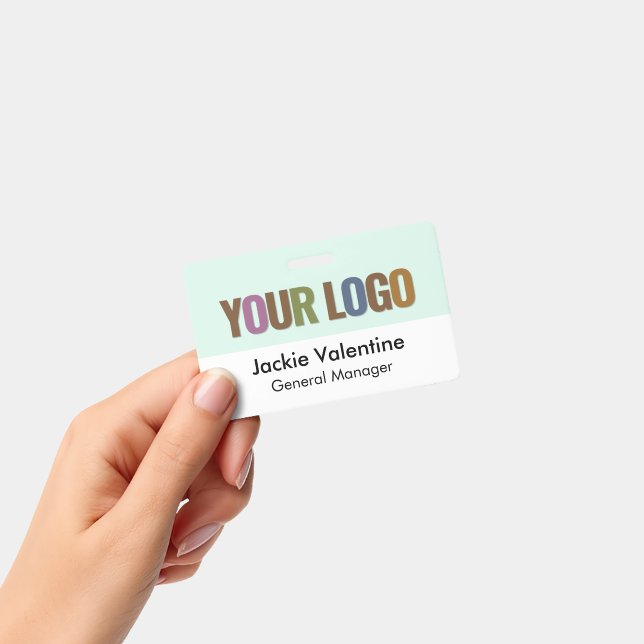 Custom Hard Plastic Name Badge with Metal Clip (Handheld)