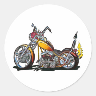 Custom Hardtail Chopper Classic Round Sticker