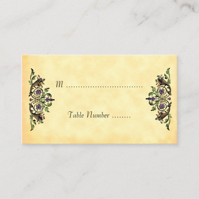 Custom Harvest Cornucopia Table Card Template (Front)