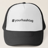 Custom Hashtag Personalized Baseball Trucker Hat (Front)