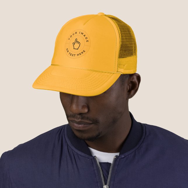 Custom Hat - Add your Text/Image - Yellow (In Situ)