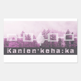 Custom Haudenosaunee Misty Forest Flag Sticker