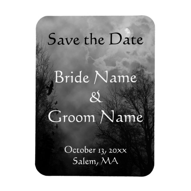Custom Haunted Sky Save the Date Magnet (Vertical)