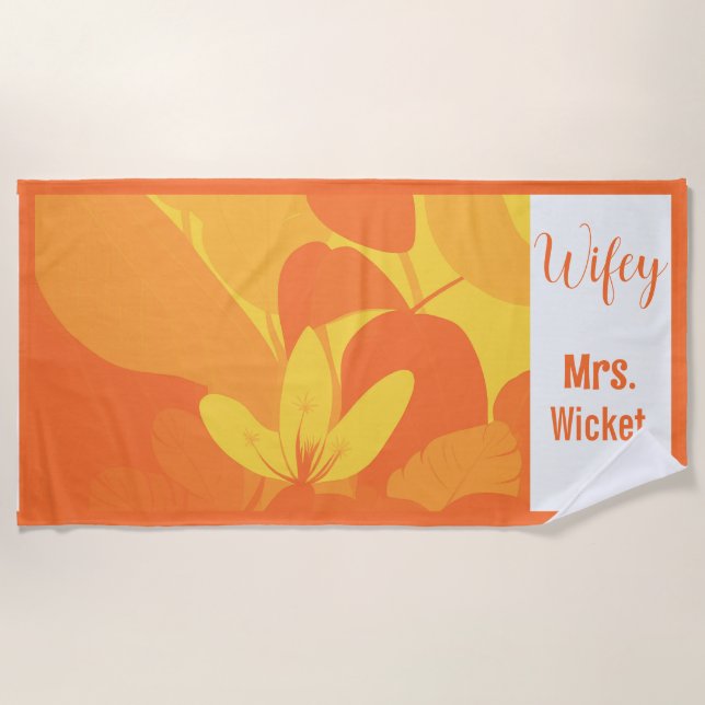 Custom Hawaiian Beach Towel (Front)