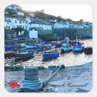 Custom Heart Coverack Harbor Dusk Cornwall Photo