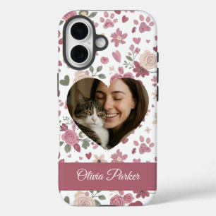 Custom Heart Photo Cat Lover Phone Case