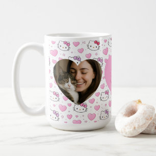 Custom Heart Photo & Name Mug For Cat Lovers
